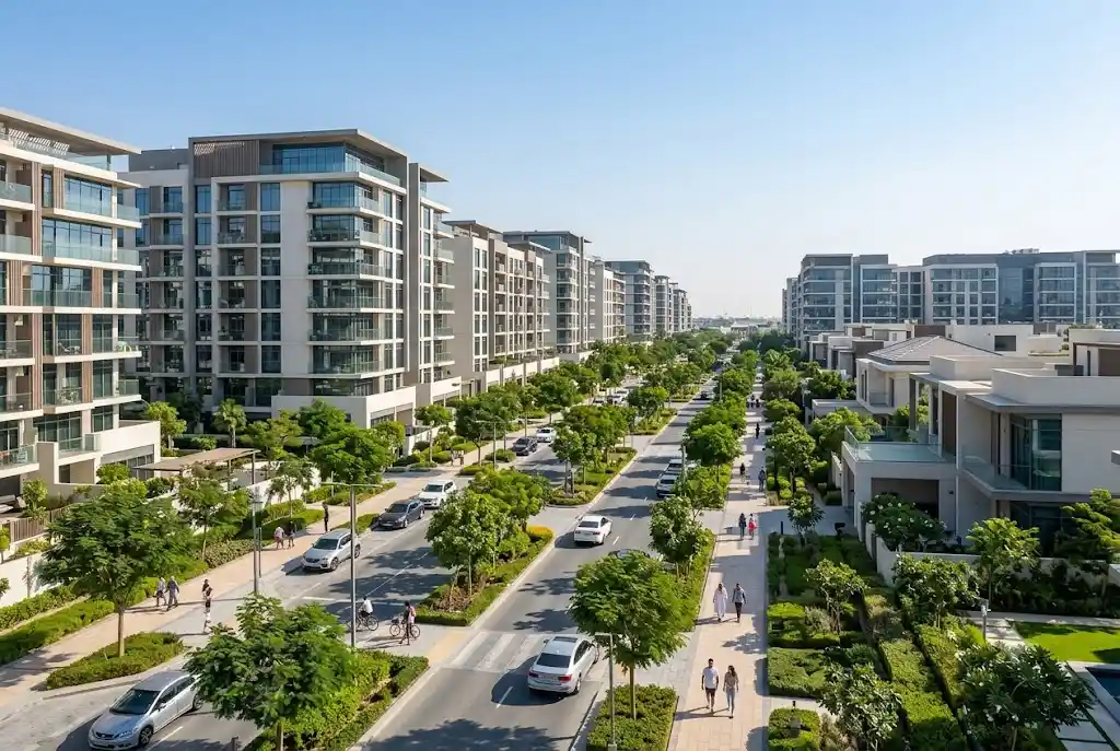 Residential buildings and community facilities in Al Barsha 1 Dubai
