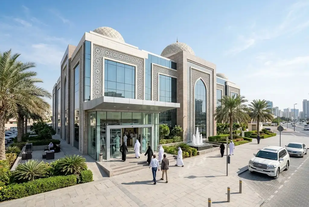 Ajman Bank Main Branch providing Islamic banking services in the UAE.