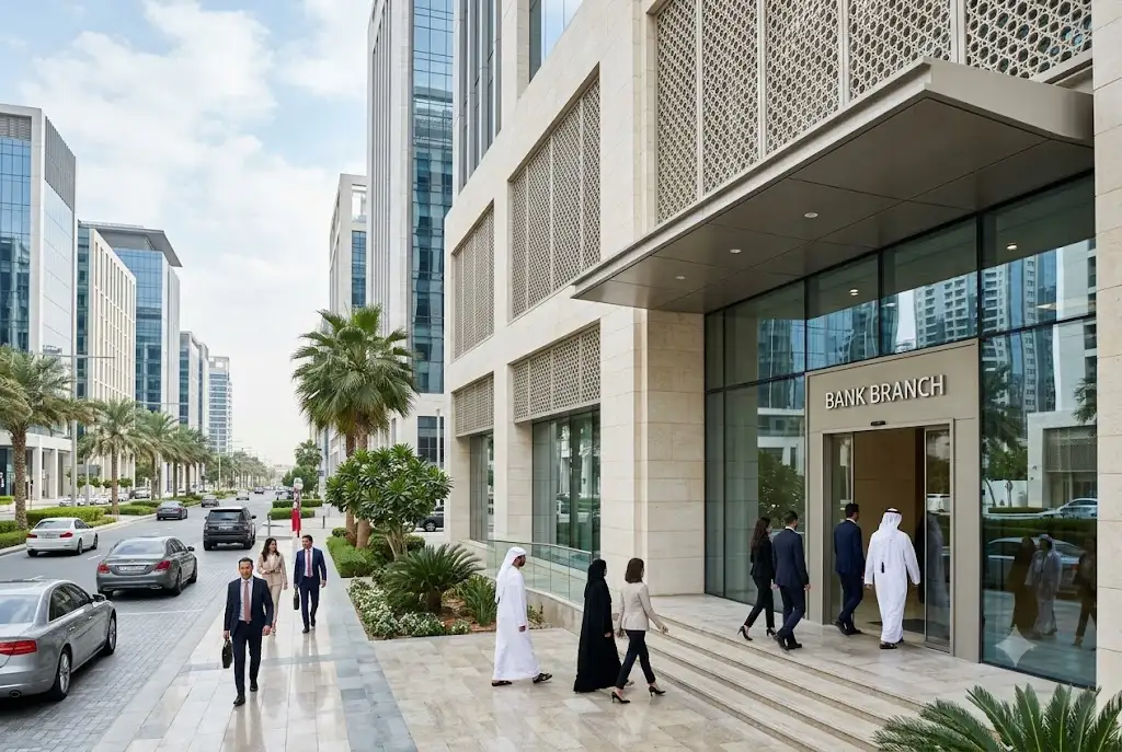 Dubai Islamic Bank location with modern branch serving customers across the UAE.