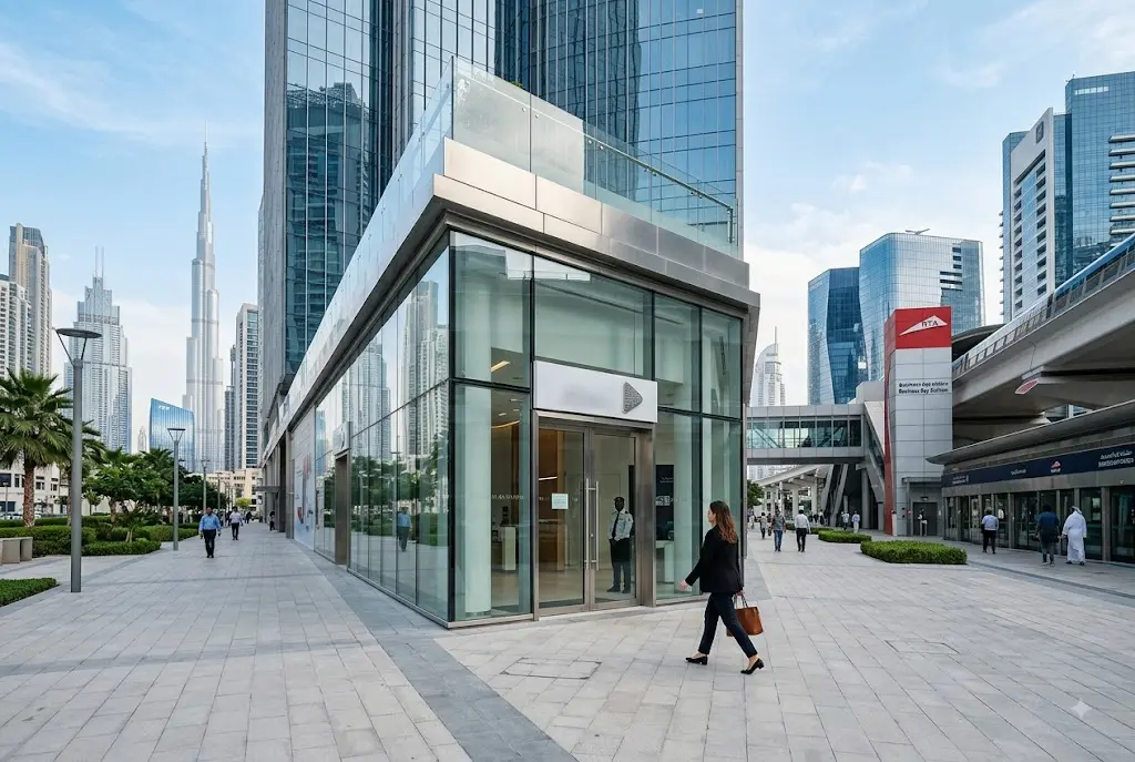 ADCB Business Bay branch near Business Bay Metro Station in Dubai