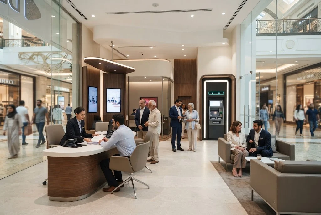 ADCB Mall of Emirates branch in Dubai for banking services