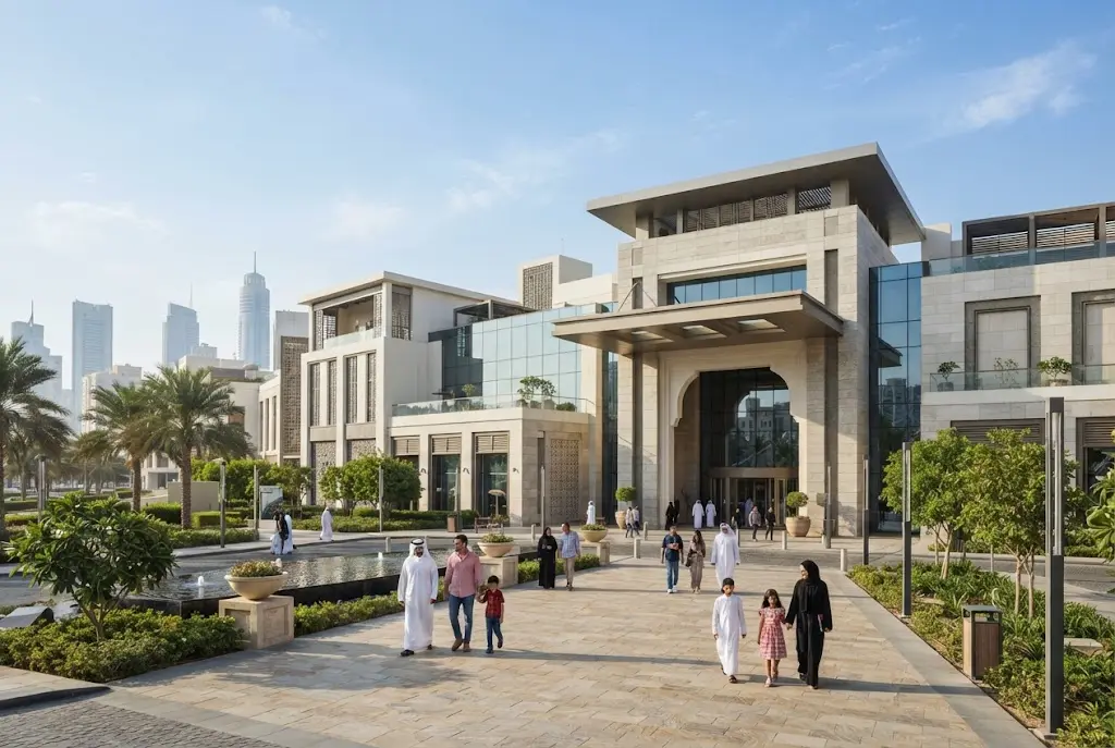 Khalidiya Mall Abu Dhabi shopping centre and modern mall exterior